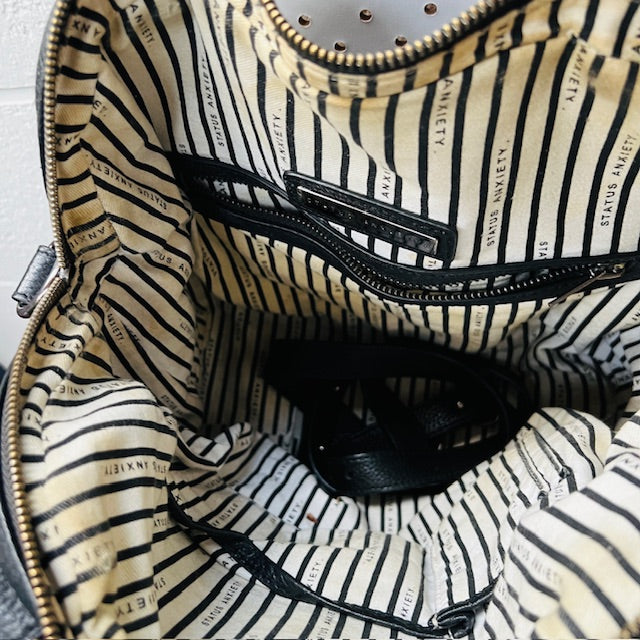 STATUS ANXIETY / 'force of being' large leather bag with shoulder strap (3888053414917984433)