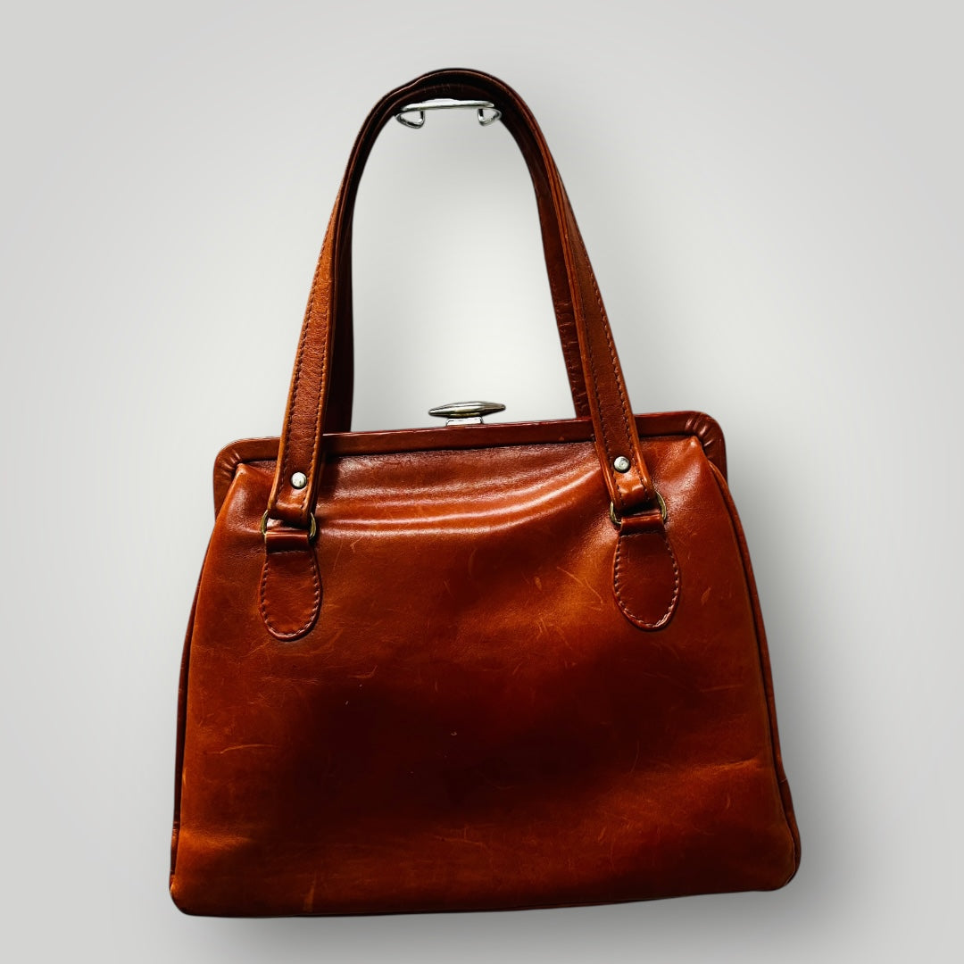 1960s vintage FLORIAN / leather handbag / made in nz (3888053819855577307)