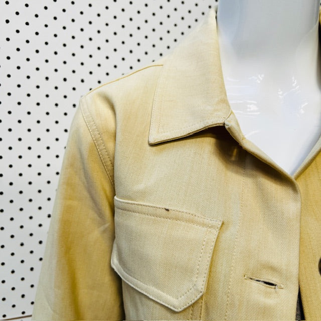 AMISU / butter yellow cropped jacket / s (3888149101770477330)