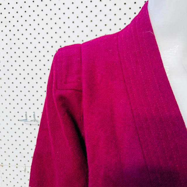 1970s nz vintage / GIGI / burgundy wool jacket / s (3888149108456848567)