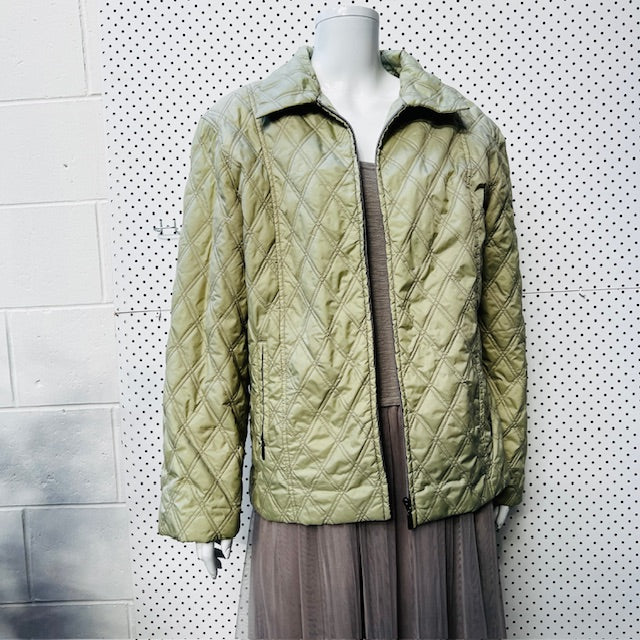 vintage / CIBYLL / quilted green hunting jacket / 44 (3888149129353002308)