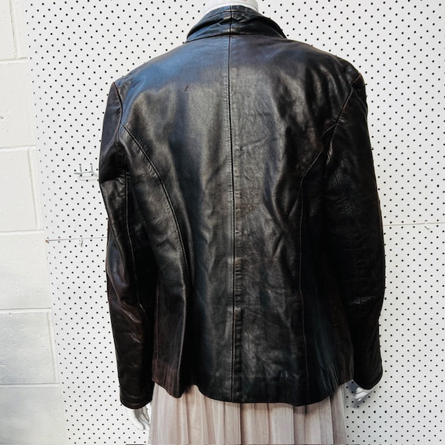 nz vintage / LEATHER IMAGE / brown leather jacket / 10 (3888149141251197765)