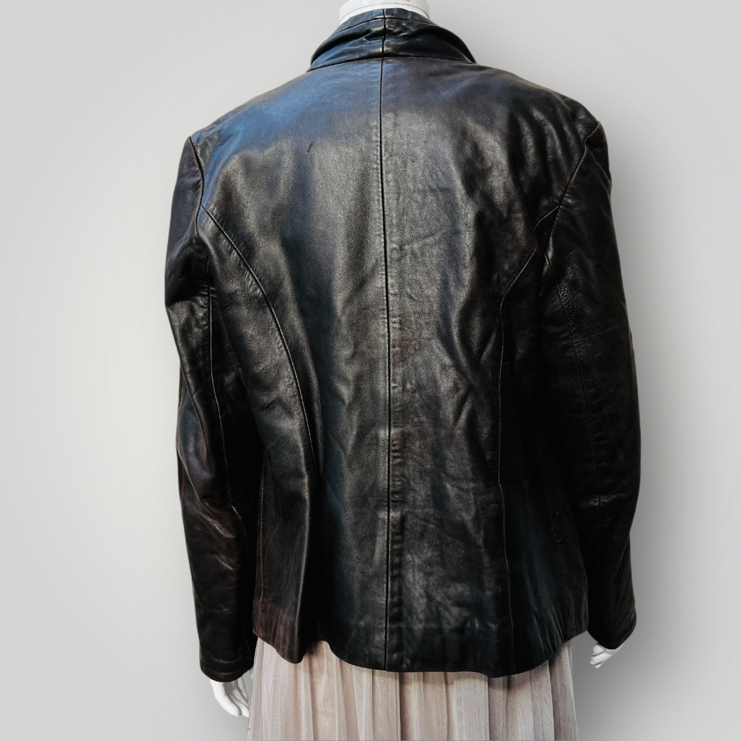 nz vintage / LEATHER IMAGE / brown leather jacket / 10 (3888149439367818888)