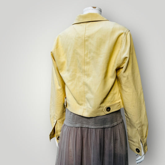 AMISU / butter yellow cropped jacket / s (3888149460102870971)