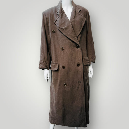 1990s nz vintage / ASHLEY FOGEL / cashmere full length double breasted coat / 10 (3888149461926355516)