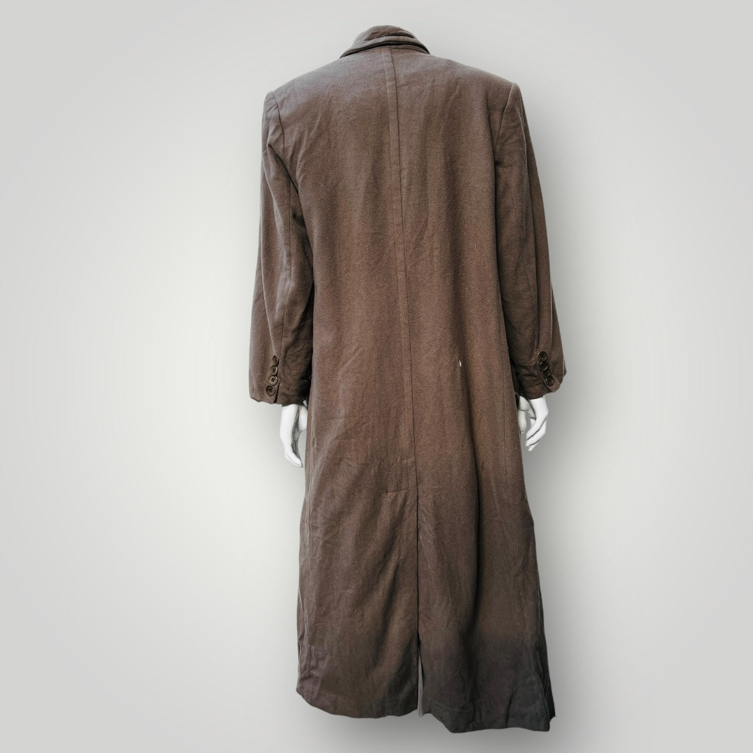 1990s nz vintage / ASHLEY FOGEL / cashmere full length double breasted coat / 10 (3888149464092951953)