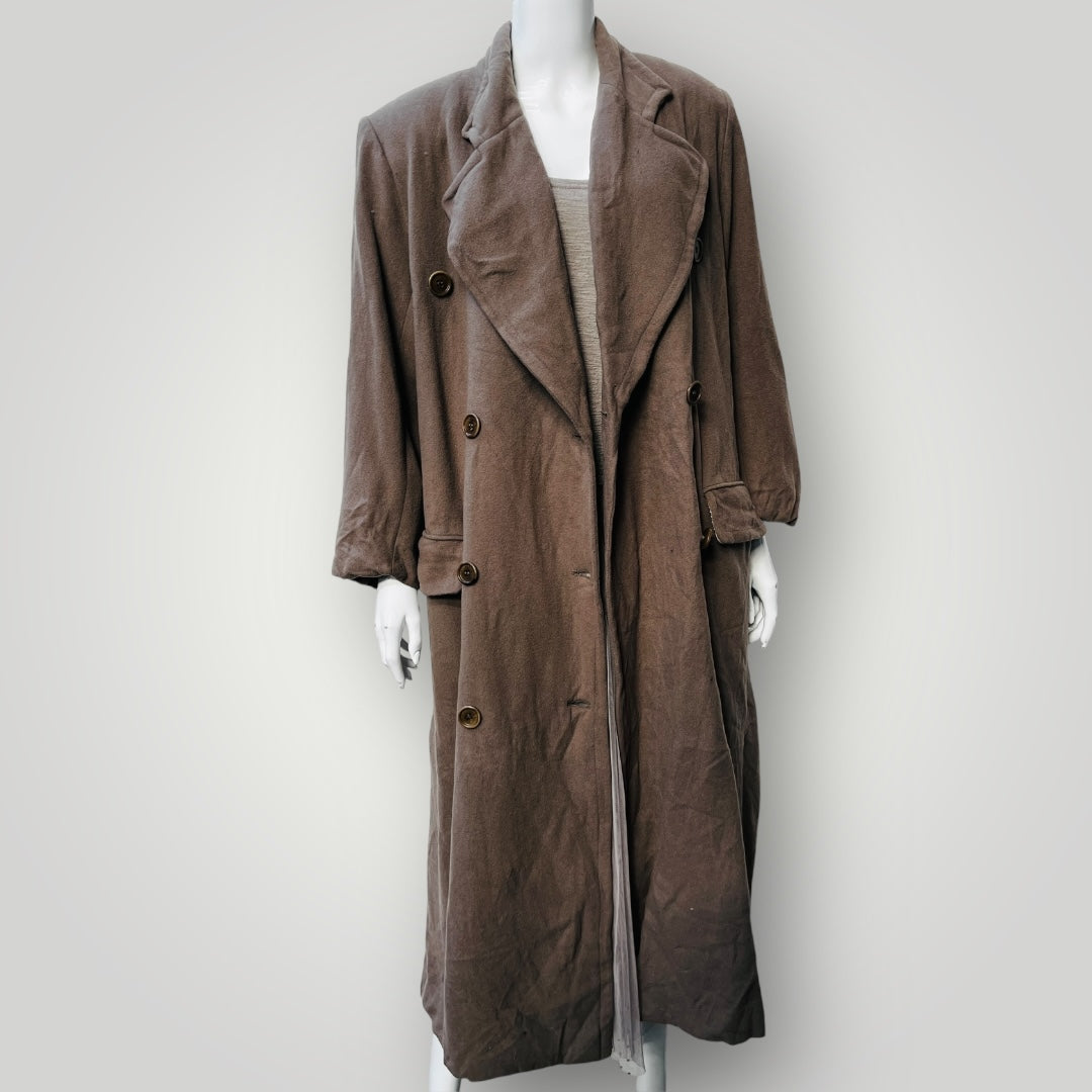 1990s nz vintage / ASHLEY FOGEL / cashmere full length double breasted coat / 10 (3888149466856368531)