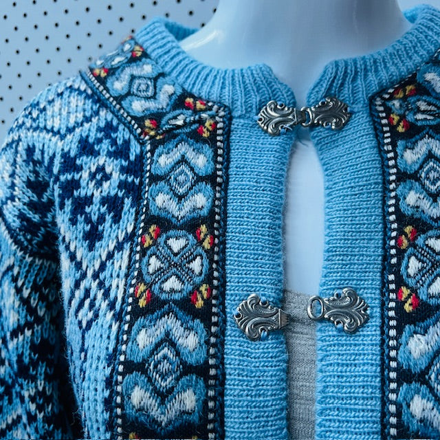 Nordstrikk / traditional norwegian cardigan / wool / M/L (3888230485114509649)