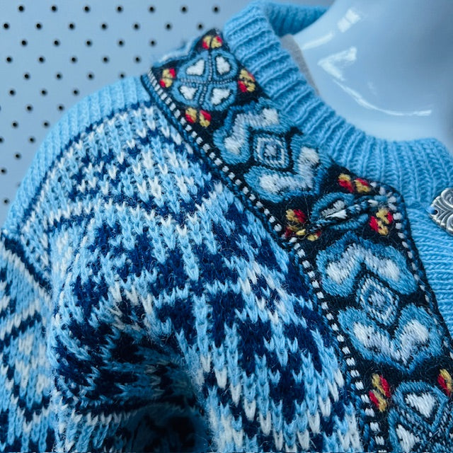 Nordstrikk / traditional norwegian cardigan / wool / M/L (3888230490780064733)