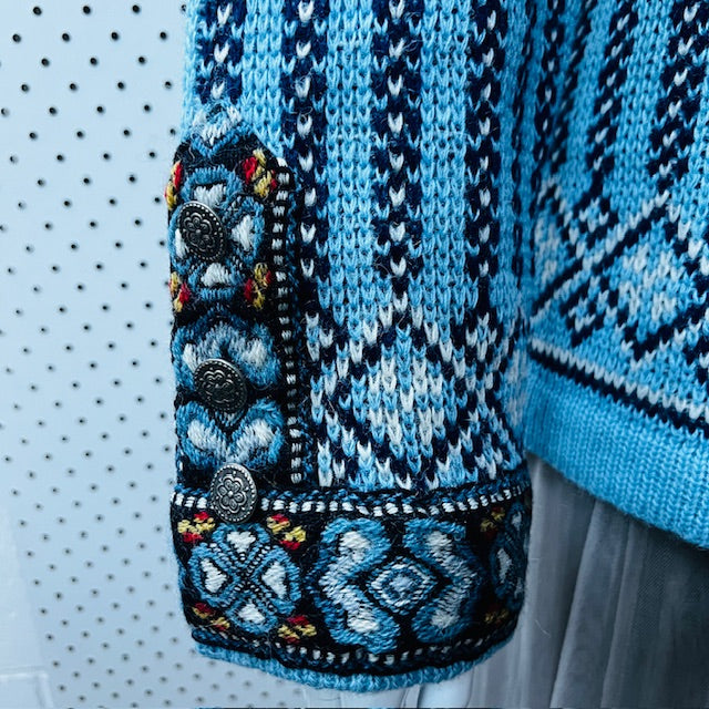 Nordstrikk / traditional norwegian cardigan / wool / M/L (3888230492411308236)