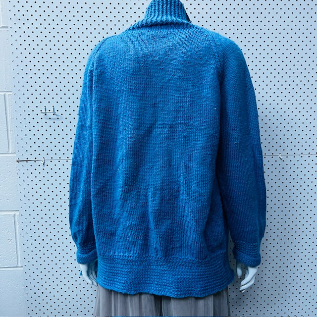 handmade / wool knit cardigan / L (3888230495993645171)
