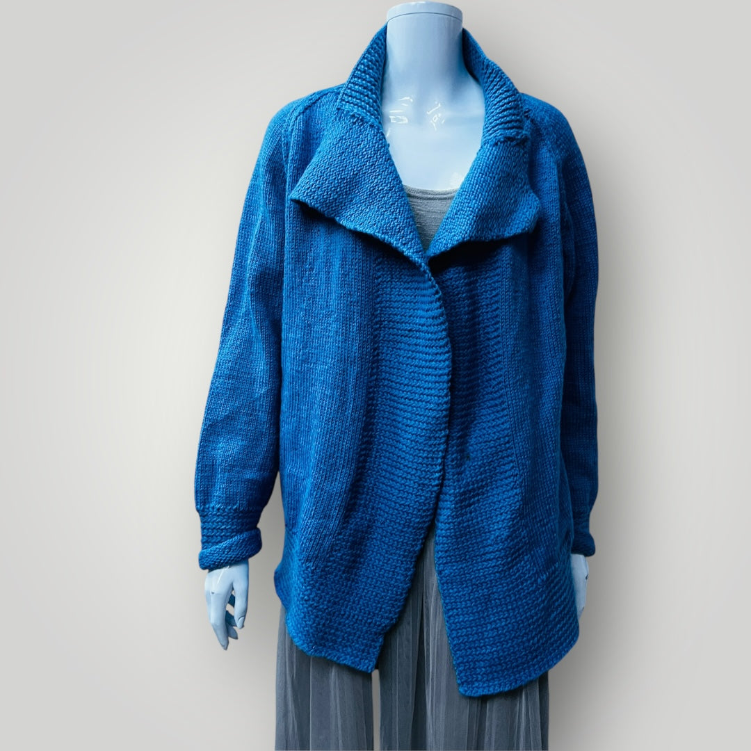 handmade / wool knit cardigan / L (3888230844202945439)