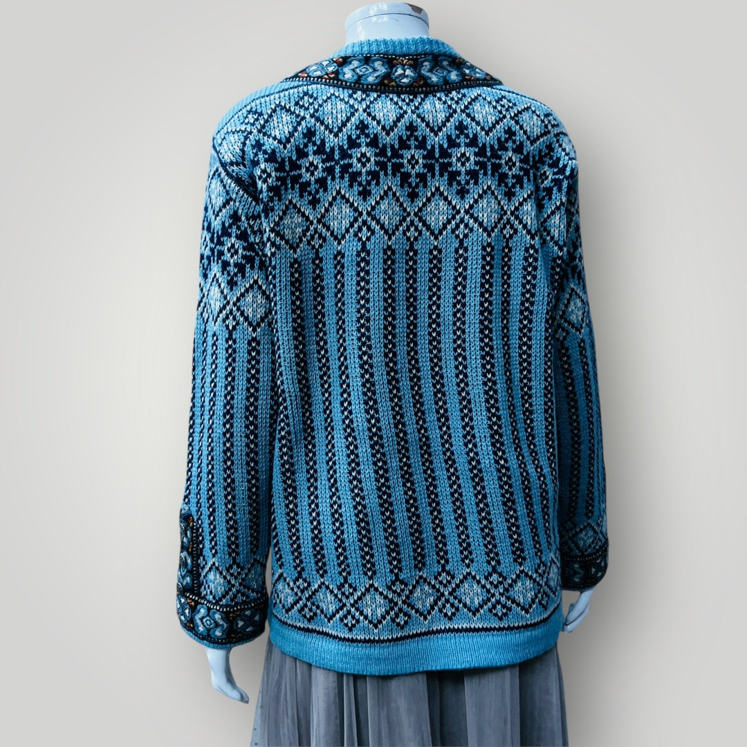 Nordstrikk / traditional norwegian cardigan / wool / M/L (3888230848184945676)