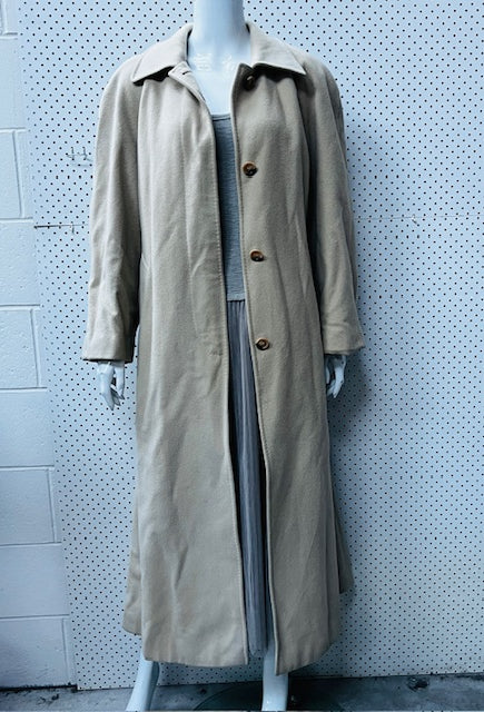 1990s vintage / MARIO VALENTE / full length cashmere coat / 12 / made in italy (3888232444827709861)