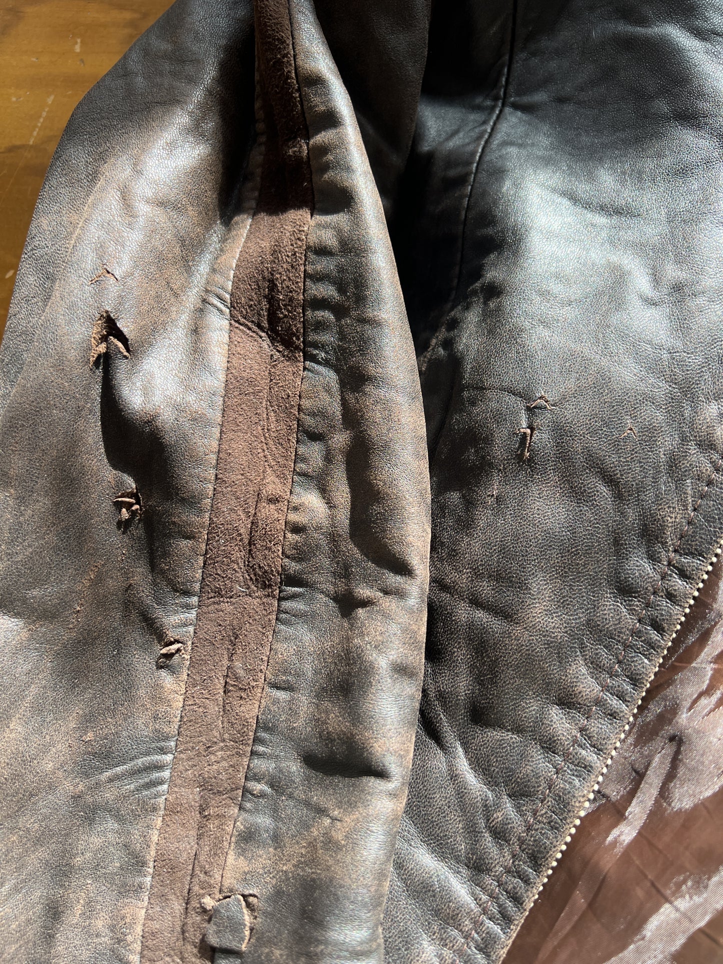 nz vintage / LEATHER IMAGE / brown leather jacket / 10 (3888303819646430362)