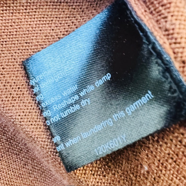 KATE SYVESTER / brown merino jumper with collar / L (3888681728152822905)