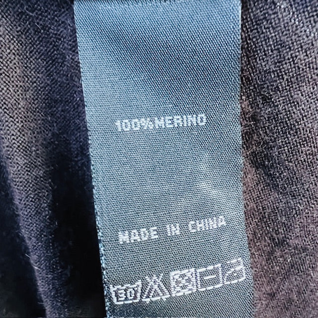 SIREN / brown v neck merino jumper / s/m (3888681750222937189)