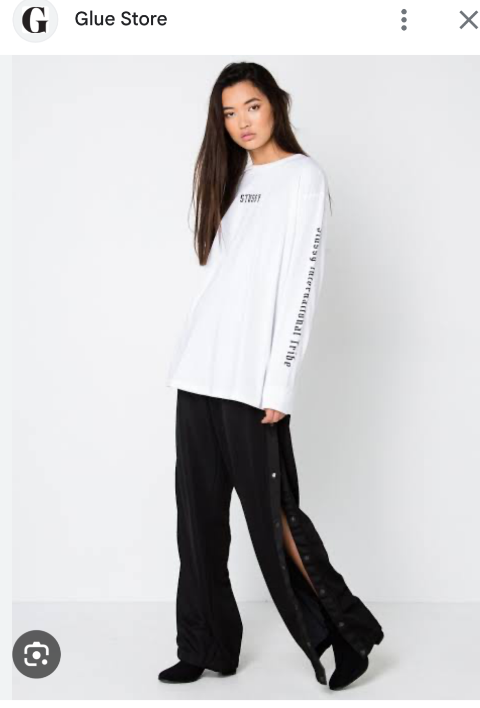 STUSSY x blackletter / dome side wide leg track pants / s (3888818544987736475)