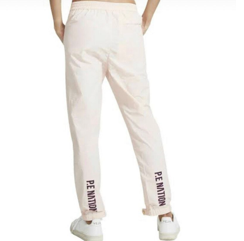 PE NATION / short corner tracksuit pants with front zips / L (3888820149061023284)