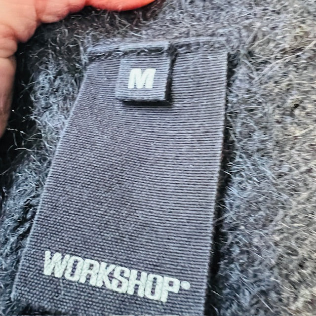 WORKSHOP / black mohair jumper / M / made in nz (3888836786509219932)