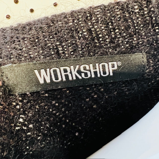 WORKSHOP / black mohair jumper / M / made in nz (3888836791452884481)