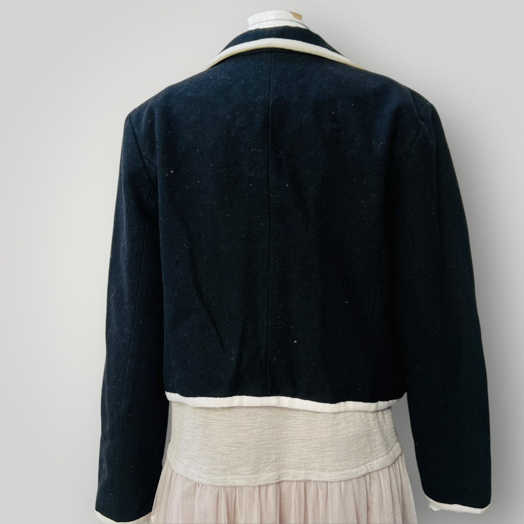 TWENTY SEVEN NAMES / beatrix piped rowing blazer / wool / s (3888837107741199832)