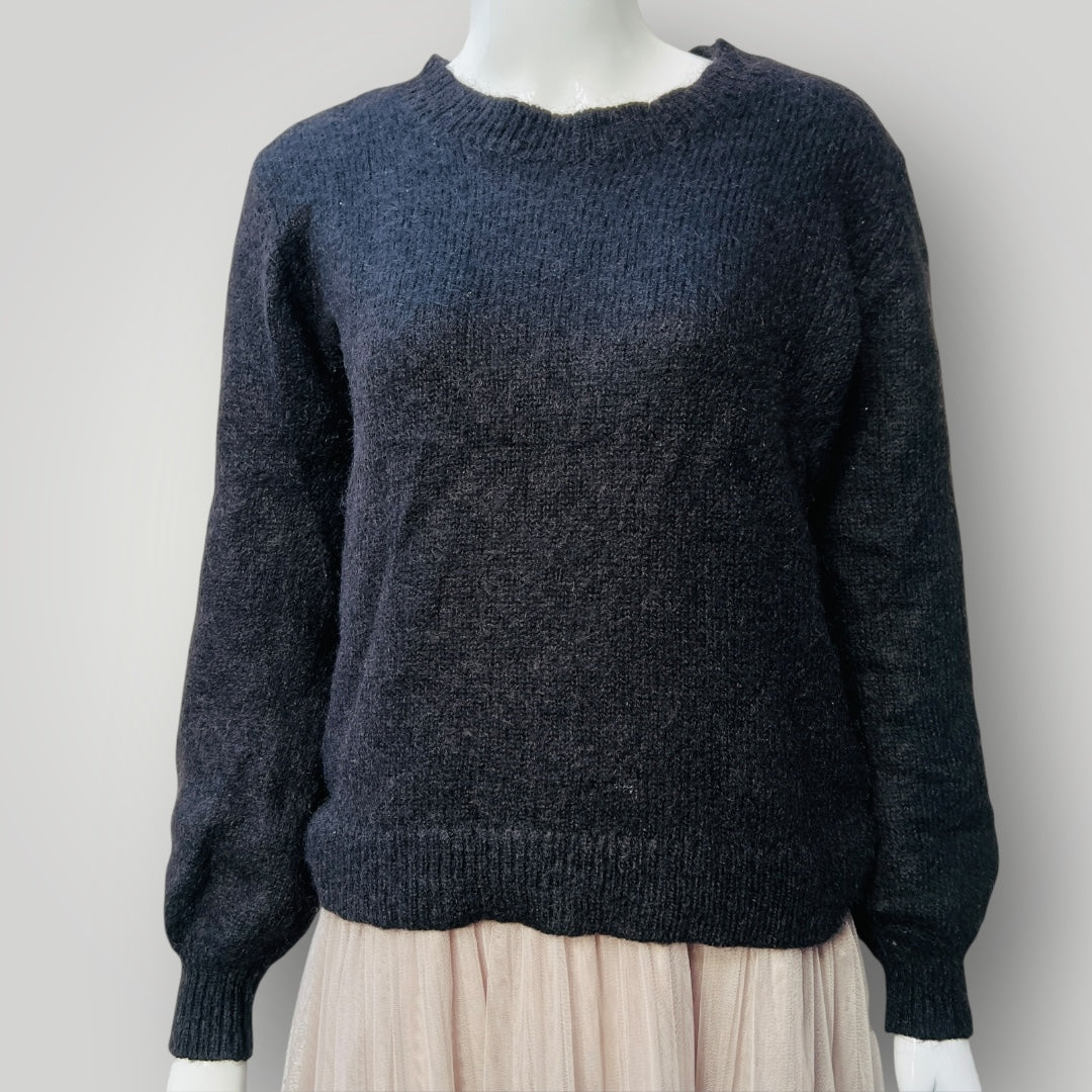 WORKSHOP / black mohair jumper / M / made in nz (3888837117141952623)