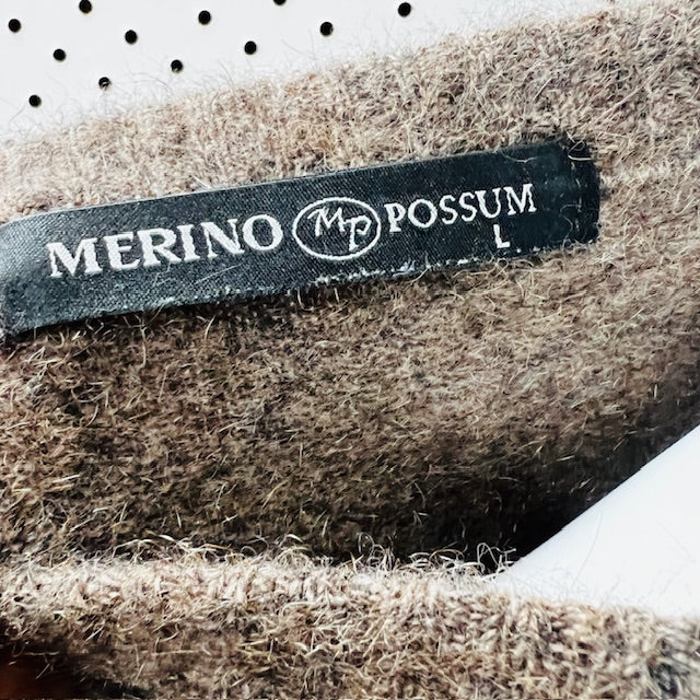 MERINO POSSUM / soft brown jumper / M/L (3889342686160854743)