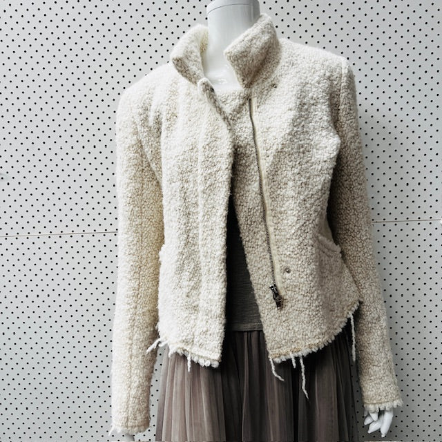 ISABEL MARANT / graziae tweed biker jacket / 40 / $1500nzd (3889342789491128592)