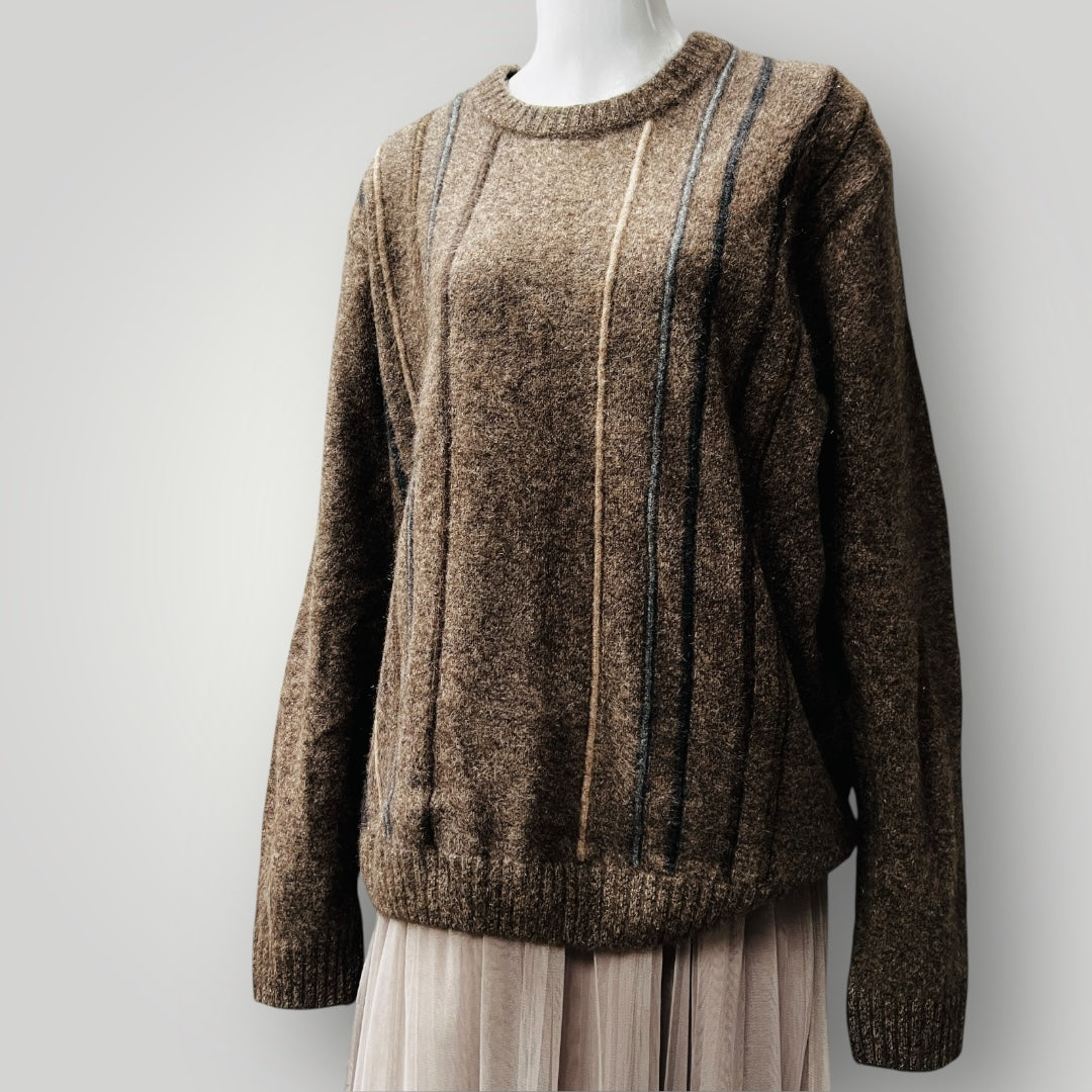MERINO POSSUM / soft brown jumper / M/L (3889343062471985899)