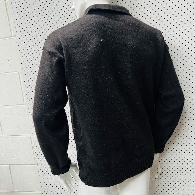 nz vintage / CIGNAL / mens quarter zip jumper / merino silk / m / made in nz (3889445493699922655)