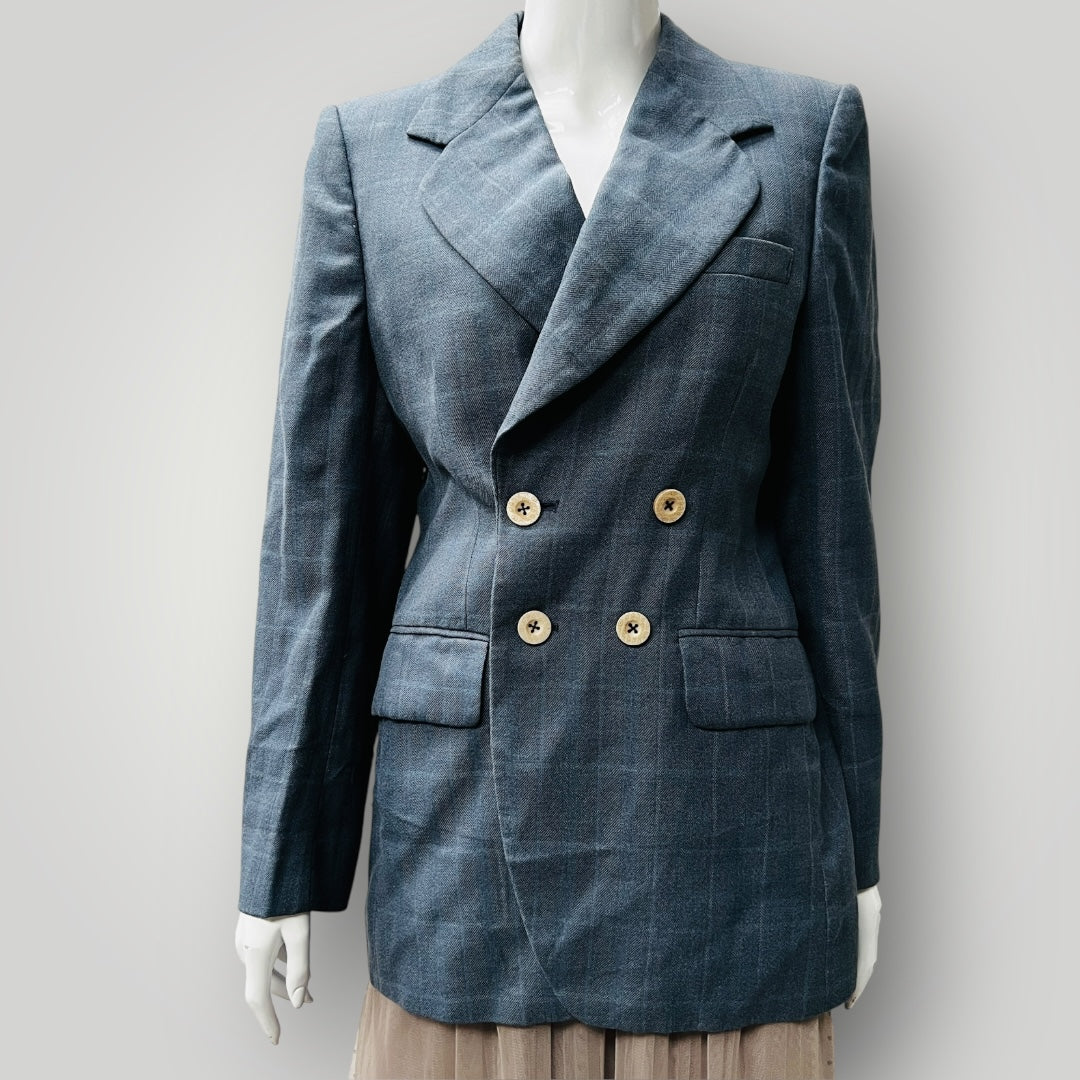 1970s nz vintage / JACKSON THE TAILOR / double breasted wool blazer / s (3889448483426417827)