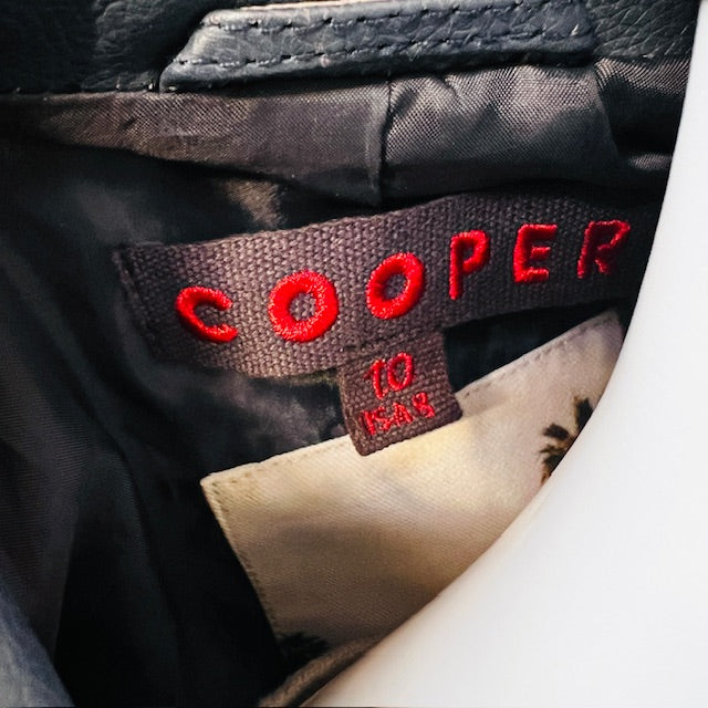 TRELISE COOPER / leather jacket / navy / 10 (3889867480774150301)
