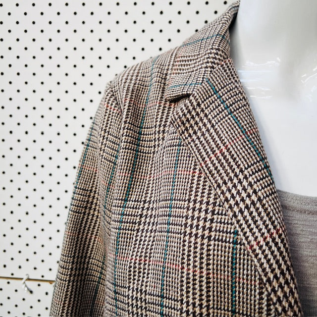 tweed-patterned blazer jacket / 2xl (3889867510348335240)