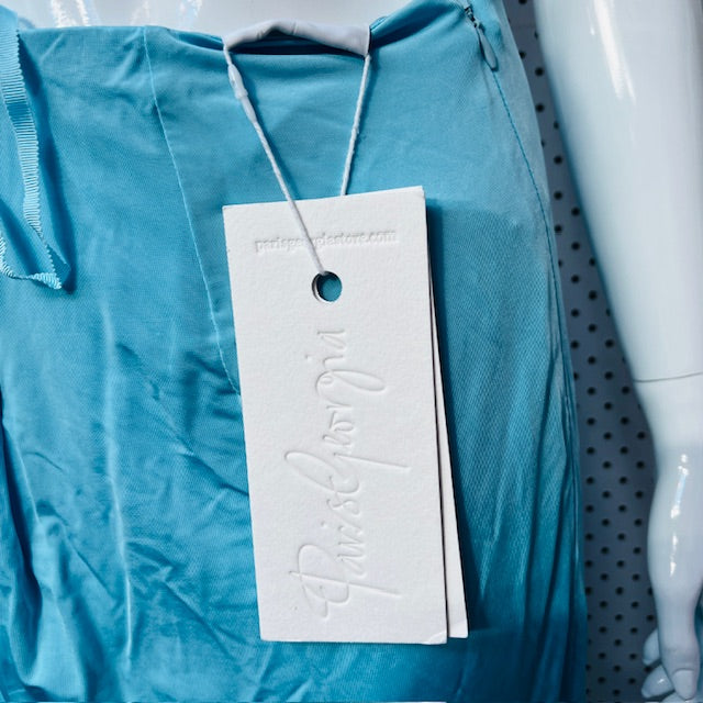 PARIS GEORGIA / straight line skirt / electric blue / m / new with tags (3890025510327219044)