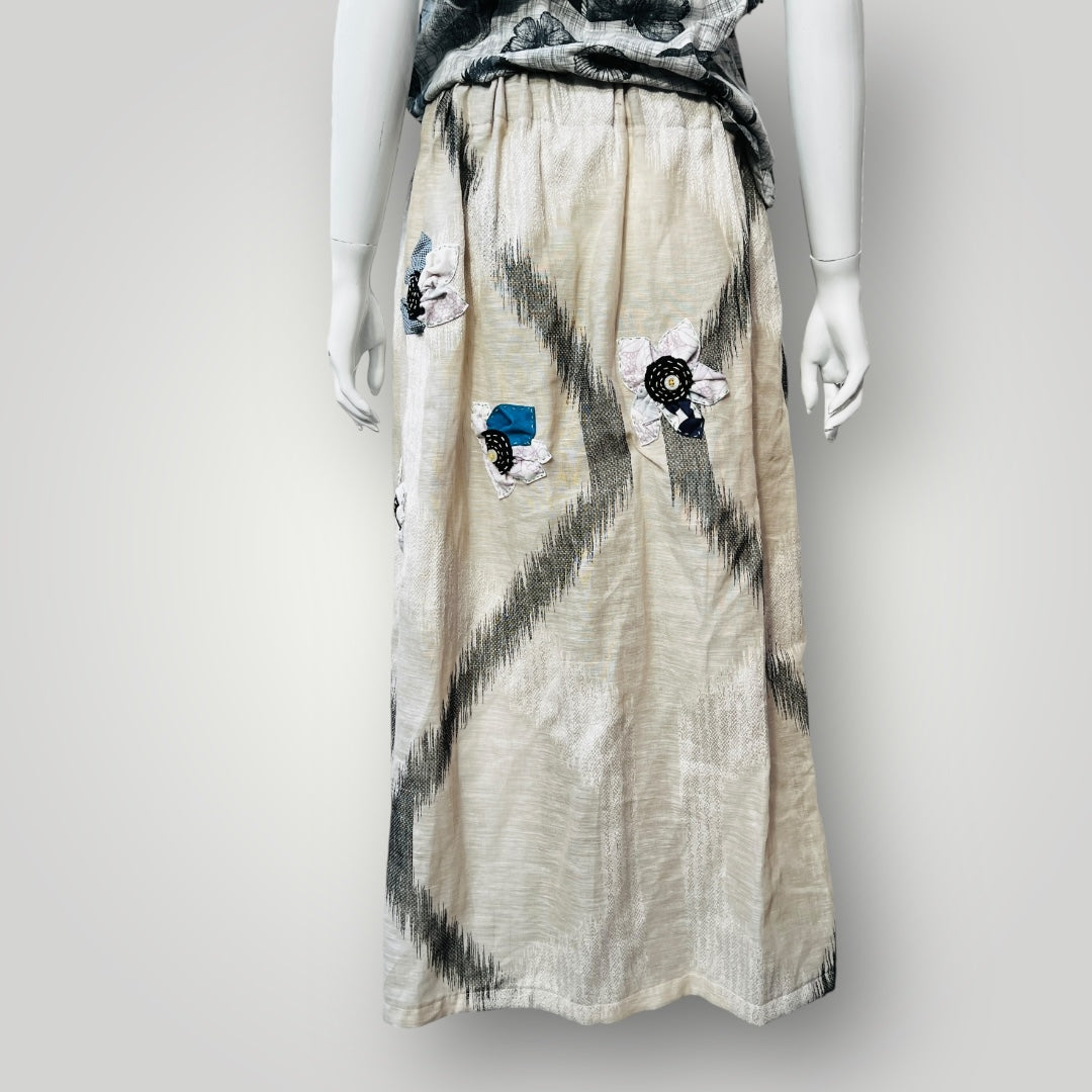 handmade / linen skirt / L (3890025734432110185)