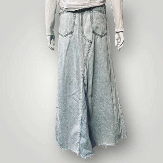 NEUW??? ROLLAS? TBC / full length denim skirt / s/m (3890025752506677671)