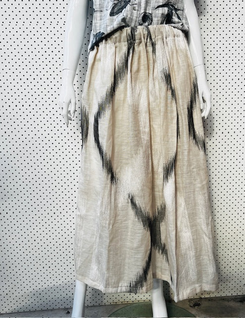 handmade / linen skirt / L (3890029408930243713)