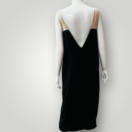 PENNY SAGE / silk cotton dress / S / made in nz (3890118814696870564)