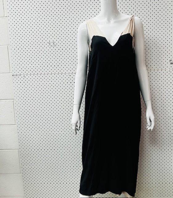PENNY SAGE / silk cotton dress / S / made in nz (3890121888389760821)