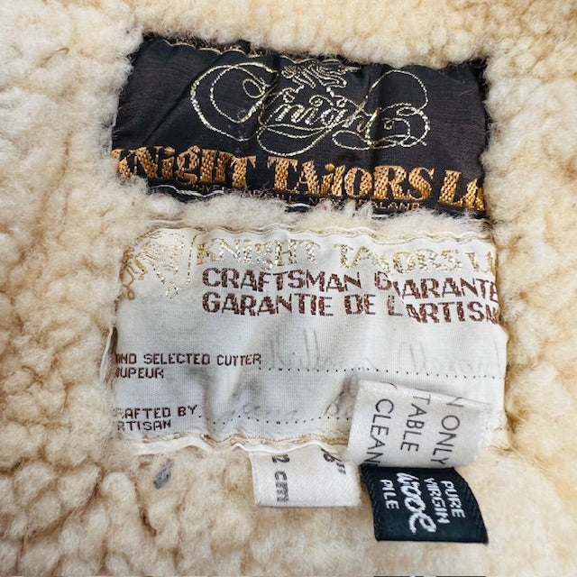 1940s nz vintage / KNIGHT TAYLORS / genuine sheepskin shearling jacket / s (3890670135341383511)