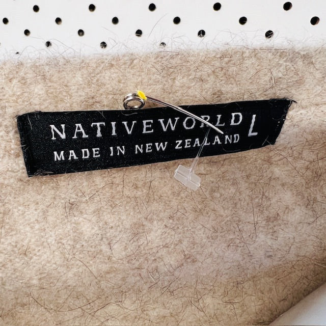 NATIVEWoRLD / merino possum silk cardigan / L (3890670186374469412)