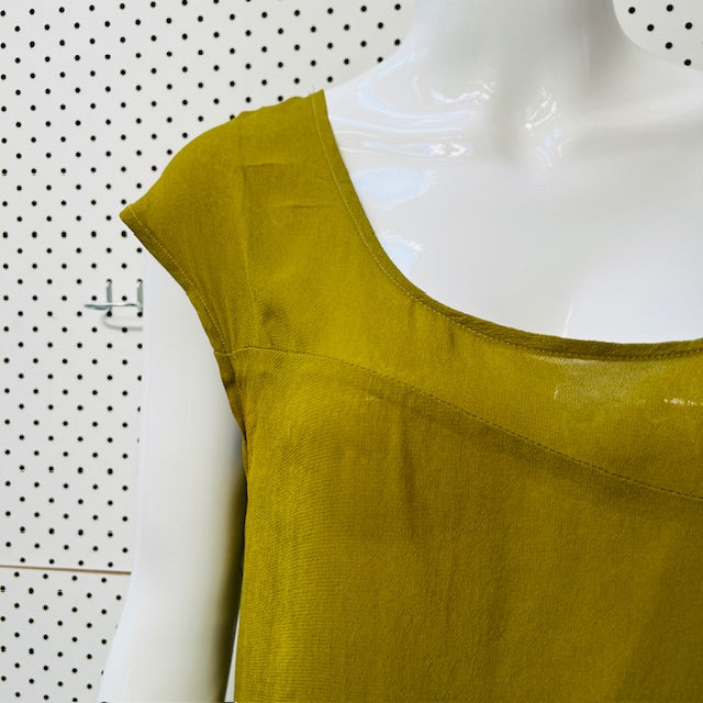 NOM*D / chartreuse green dress / 10 (3890670259769985382)