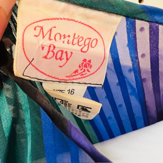 1970s nz vintage / montego bay / dress / m (3890670267511089730)
