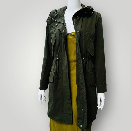 MONCLER / green hooded trench / 1 (3890671546587200711)