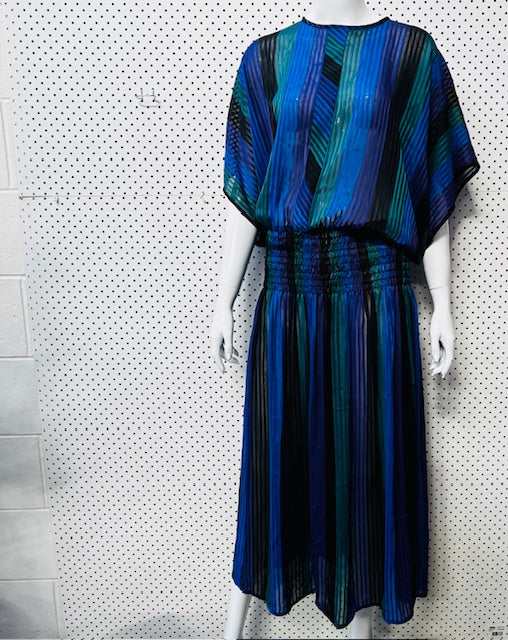 1970s nz vintage / montego bay / dress / m (3890720399084420330)