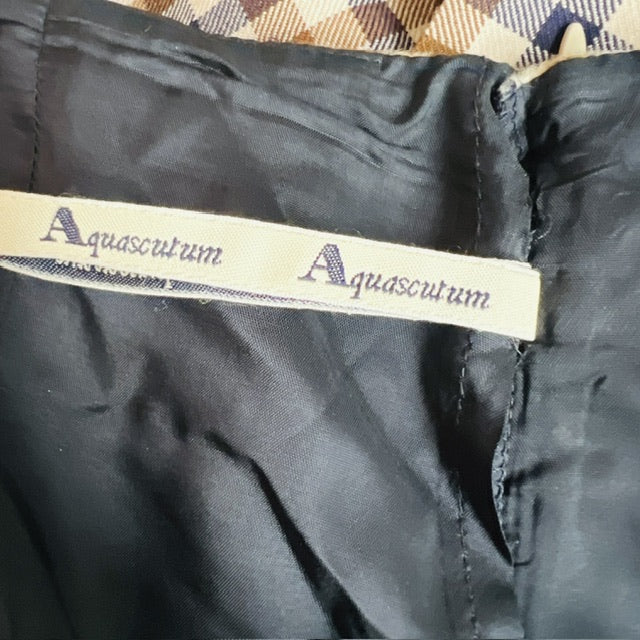 vintage / AQUASCUTUM / plaid wool + angora skirt / s (3891167607576848149)