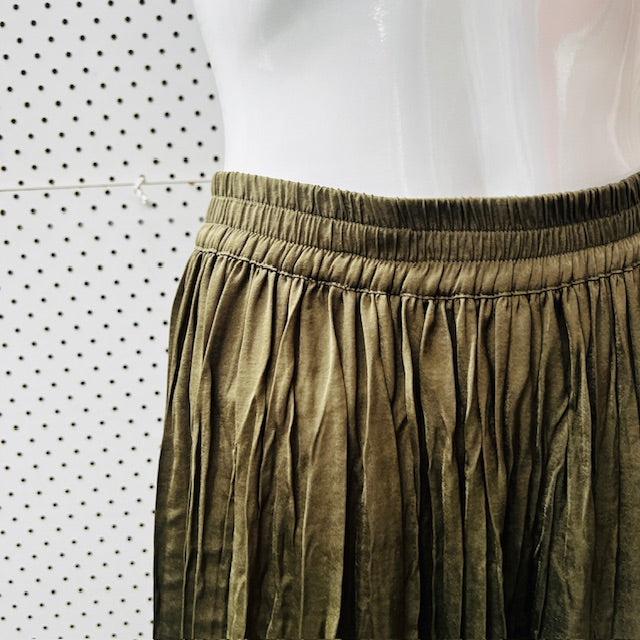 Jane James / Tess Crushed Skirt Olive / 20 (3891167642996258201)