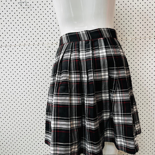 1990s british vintage / plaid kilt mini / s (3891167650499098285)
