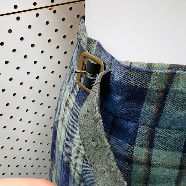 british vintage / LAURA ASHLEY / plaid wool kilt / 12 / made in britain (3891167718172616111)
